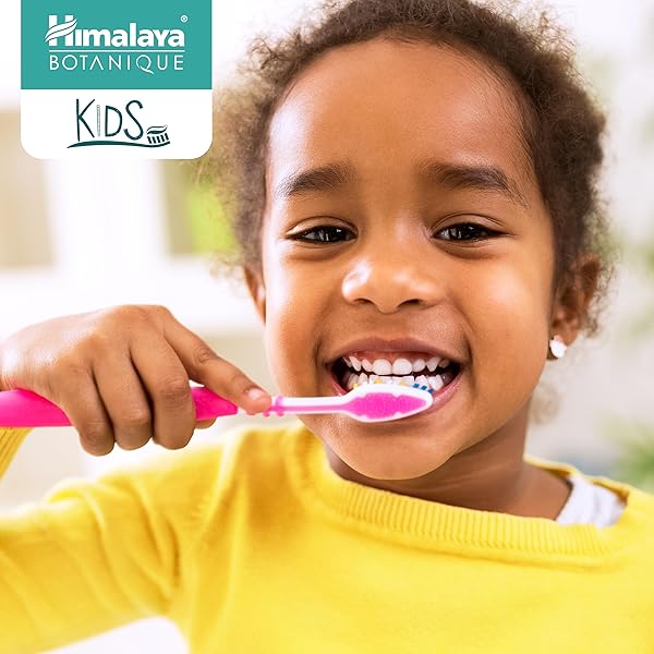 HIMALAYA BOTANIQUE KIDS TOOTHPASTE, COOL MINT, FLUORIDE-FREE, GENTLE, NO ARTIFICIAL COLORS, SLS FREE, GLUTEN FREE, CRUELTY FREE, VEGAN, FOAMING, 4 OZ, 1 PACK…