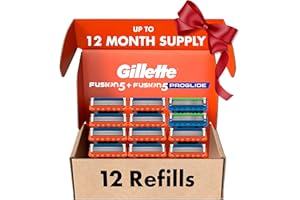 Gillette Fusion5 Men's Razor Blade Refills, 10 Count + Fusion5 ProGlide Razor Blade Refills - 2 Count, Holiday Gifts for Men