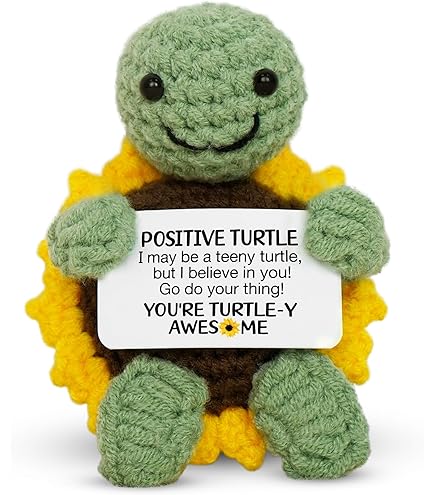 thumbnail image 2 of Crochet Emotional Support Handmade Crochet Positive Cow - Emotional Support Gift With Encouragement Card Encouragement Crochet Toy 2 of 13