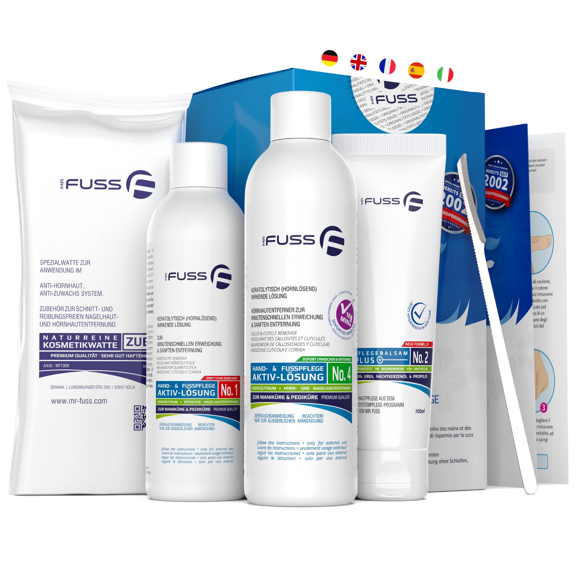 Mr. Fuss Starter Kit - 5 Pieces, Callus Remover System Package