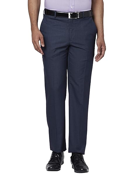 Buy Park Avenue Medium Blue Trousers at Amazon.in