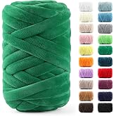Blperly Chunky Yarn for Hand Knitting, Velvet Chenille Tubular Yarn, Jumbo | 0.66lb/300g skein, machine washable, no-tool arm knitting &amp; crochet, structured &amp; plush, bags, baskets, rugs, home decor