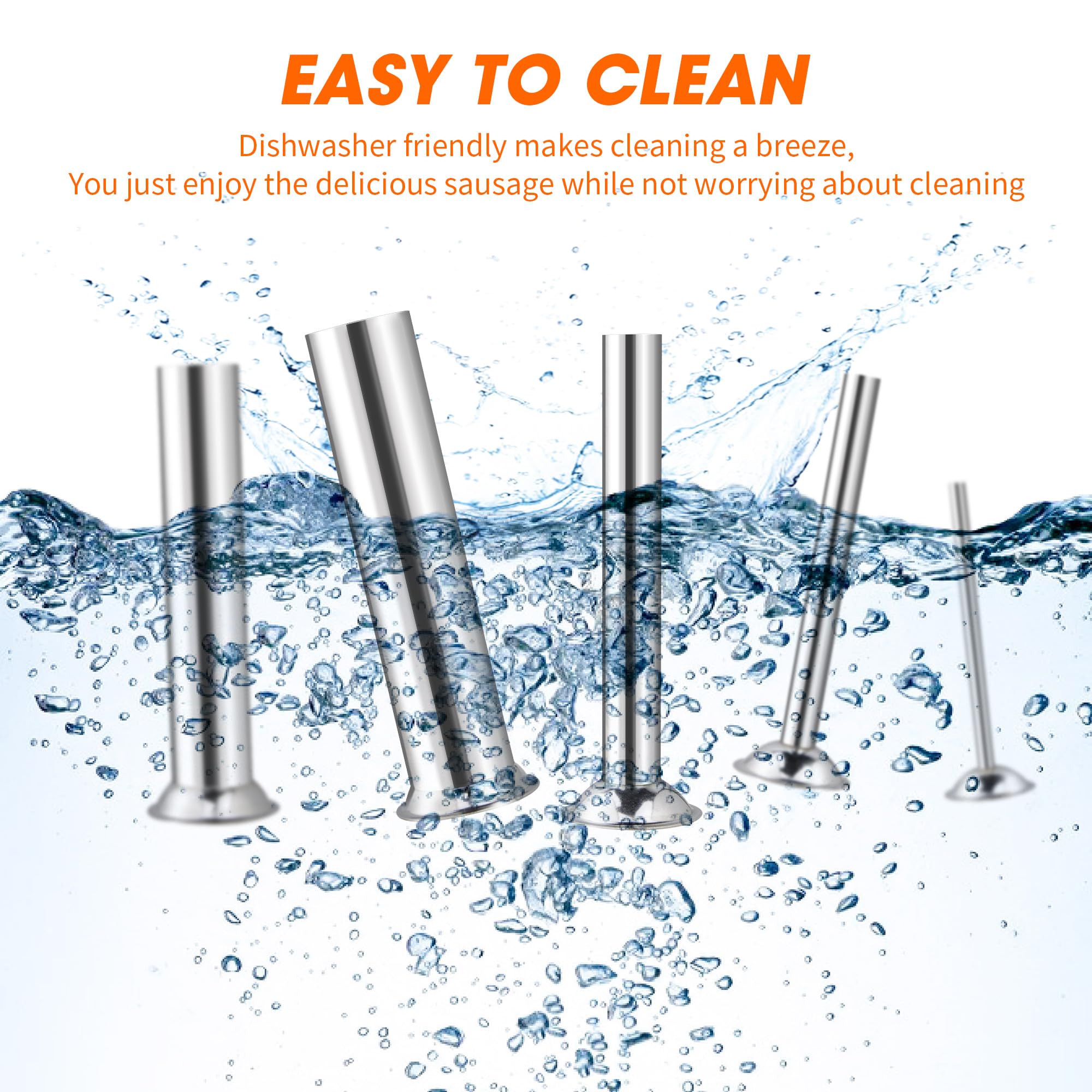 Hakka Commercial 22LB Stainless Steel Electric Sausage Stuffer and Vertical Sausage Filling Maker