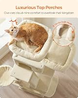 Feandrea Cat Tree 206 cm Large Tower with 13 Scratching Posts Beige PCT190M01V1 view 4