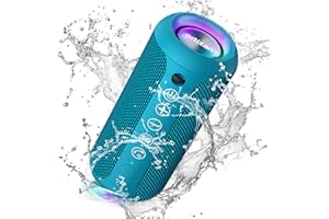 Ortizan Portable Bluetooth Speakers, IPX7 Waterproof Wireless Outdoor Speaker with 24W Loud Stereo Sound And Bluetooth 5.3, Deep Bass, RGB Lights, Dual Pairing, 30H Playtime for Home, Party