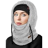 ROXUN Ski Mask Fleece Balaclava, Windproof Face Mask Winter Warm Neck Cover Hat Hood for Men Women