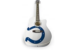 SPORTSVAULT NFL Acoustic Guitar – All Wood Acoustic Guitar Starter Set - Includes Pickguard, Guitar Stand and Guitar Bag - Great for Adults, Kids, Beginners - Ideal Gift for The Loyal Sports Fan