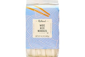 Roland Foods Wide Rice Noodles, Specialty Imported Food, 14.1 Ounce Bag, Pack of 1