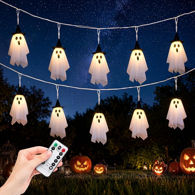 Guirlande Halloween Lumineuse Fantômes — photo 1 sur 6