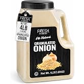 Fresh Finest Bulk Granulated Onion 4 LB - Premium Onion Powder - All-Natural, Non-GMO, Gluten-Free, Kosher - Perfect for Cooking, Seasoning, and Enhancing Flavors