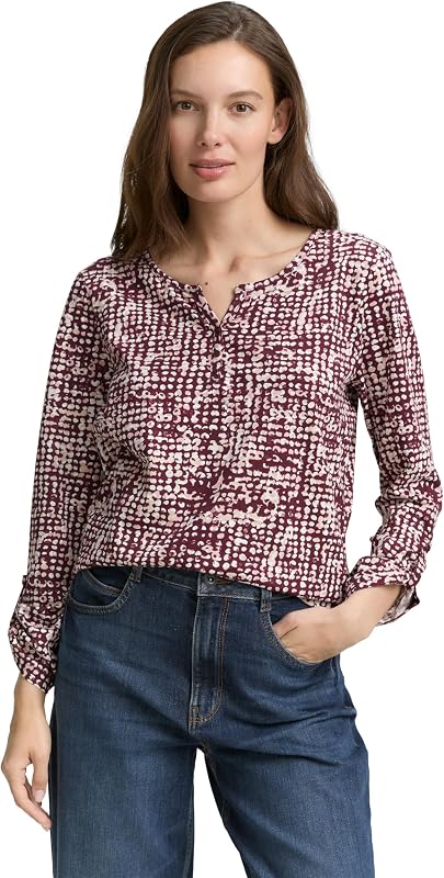 Maglietta da Donna, 38403 - Dark Red Abstract DOT Design, XS