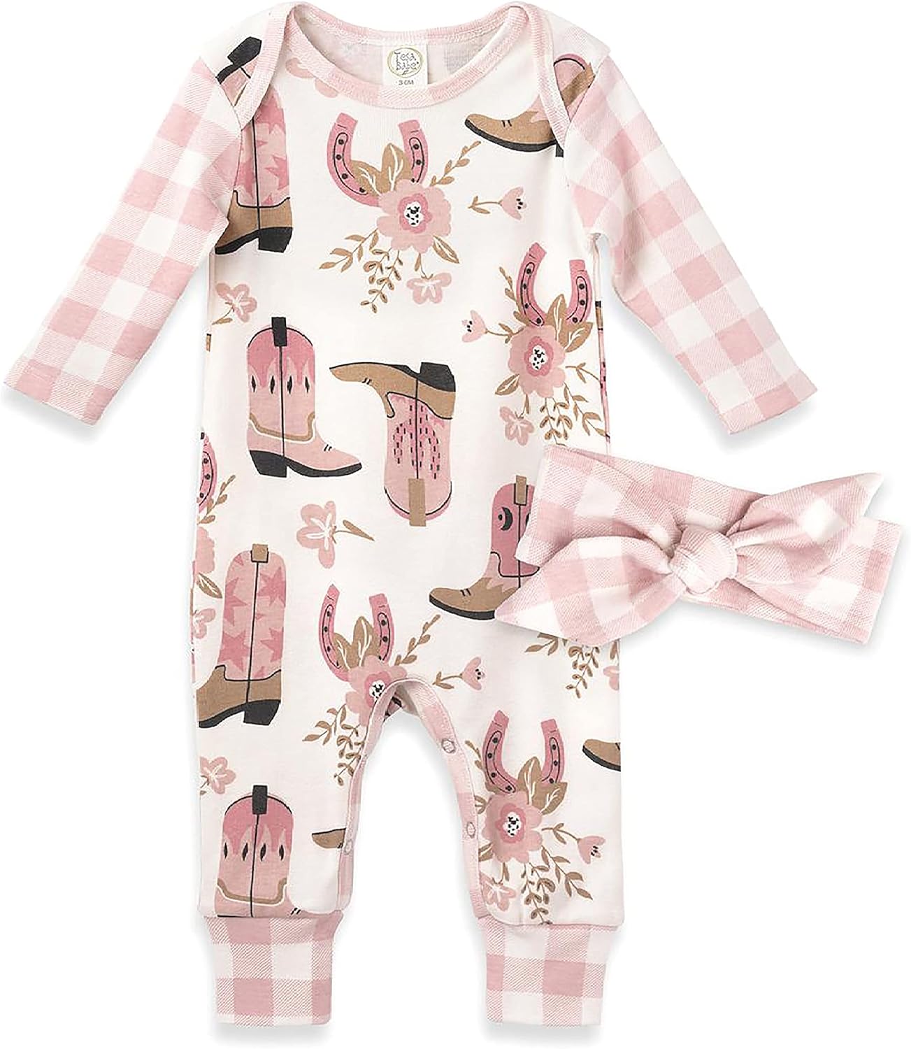 Tesa Babe Baby Girl Clothes Romper Jumpsuit Long-Sleeve Coverall Gift Set 0-18mo