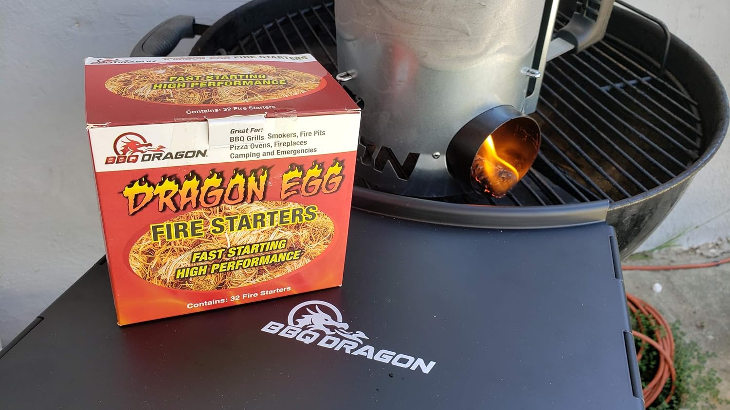 BBQ Dragon Dragon Egg Fire Starter - Fastest Charcoal Starter for Charcoal Grill, Kamado Grills, BBQ Grill, Camping Stove, Green Egg, Grill Lighter Lights Easy, Burns Hot 1500F, Quality - 32 Pack : Garden & Outdoor
