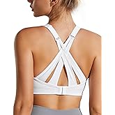 Wingslove High Impact Sports Bra for Women Wireless Adjustable Criss Cross Back Workout Bra No Bounce