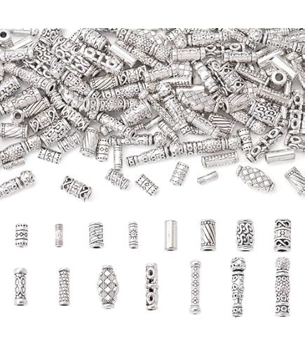 50pcs Stainless Steel Smooth Tube Beads – 15x1.5mm Straight Loose Spacers – Metal Crafting