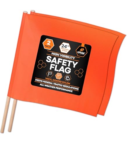 Aazon.co: Ytee Products 2 Pack Red Safety Flag With Wire Loop DOT - View #4