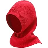 ZLYC Winter Knitted Winter Hat Windproof Hooded Scarf Balaclava Beanie Hat for Women