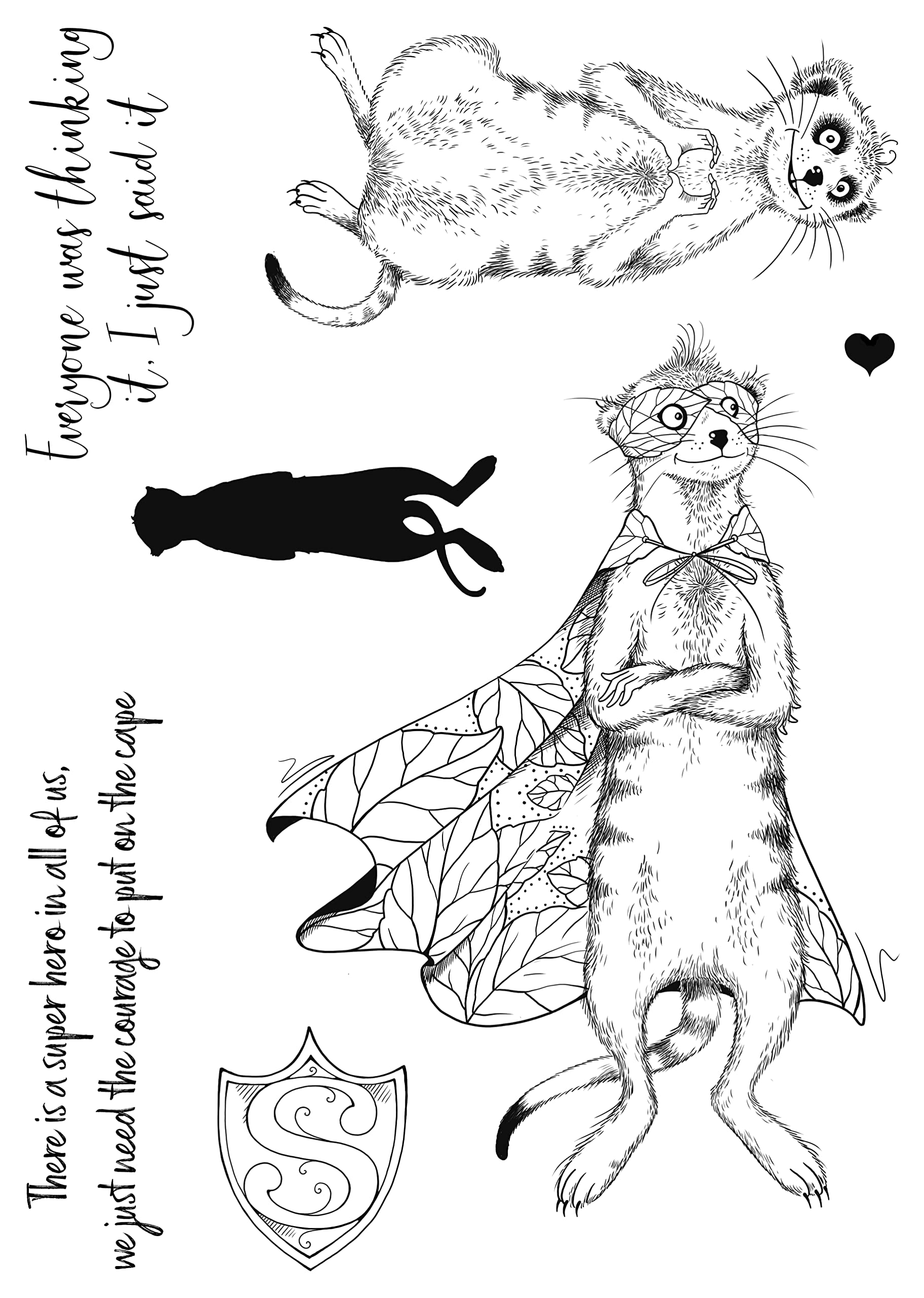 Pink Ink Designs Super Hero - Clear Stamp Set, Transparent, A5 (PI169)