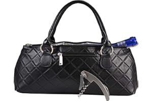 Primeware Wine Clutch Bag (Thermal Insulated) Trendy Women’s Carry Tote | Holds Red & White 750mL Bottles | Trendy Fashion | Incl. Portable Waiter-Style Corkscrew