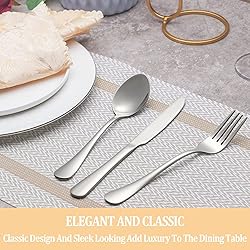 MUTNITT 30 Pcs Silverware Set Service for 6,Premium