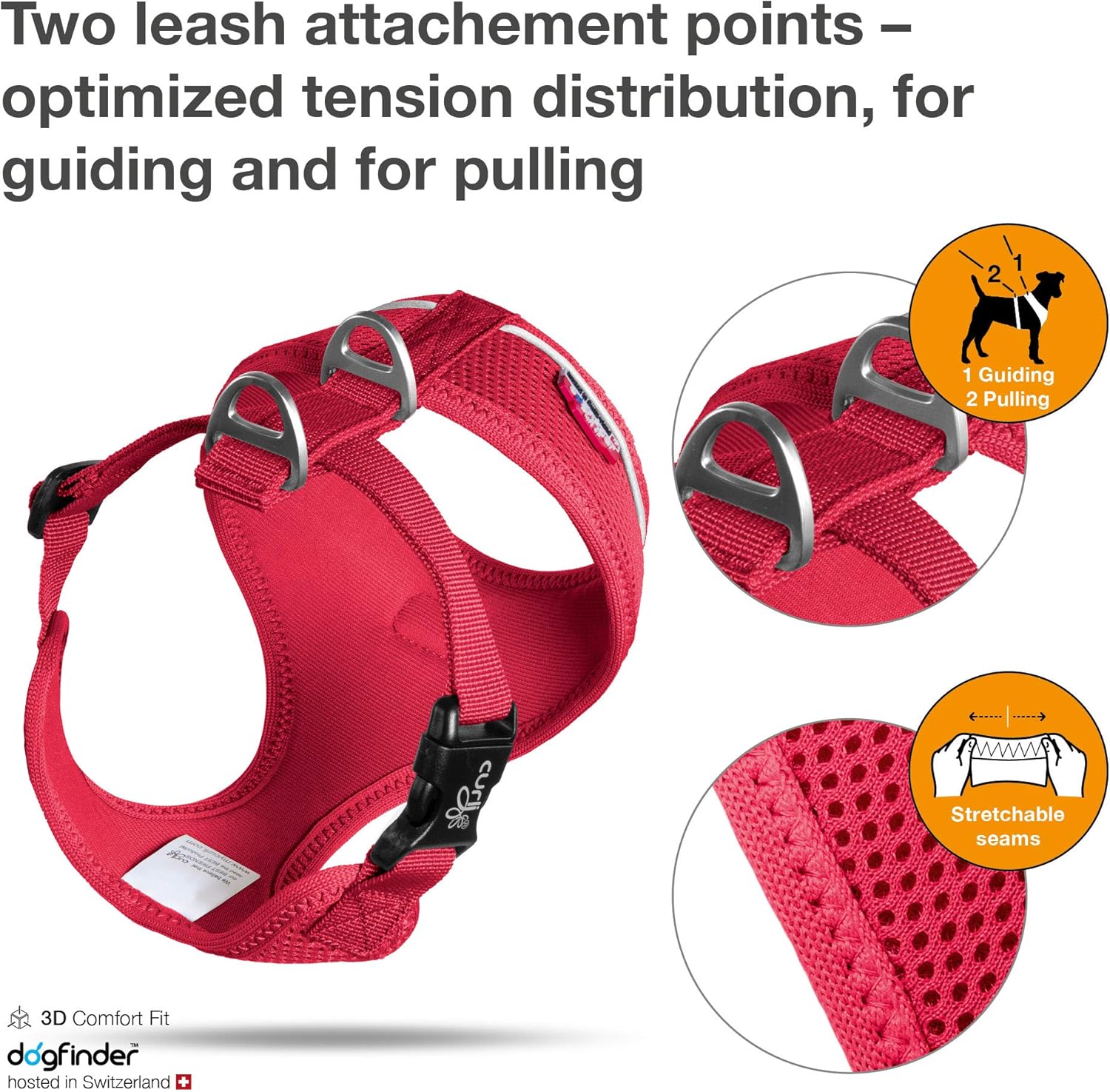 Basic Harness Air-Mesh Red M - Image 3