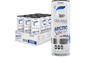 CELSIUS Sparkling Arctic Vibe, Zero Sugar Energy Drink, 355ml (Pack of 12)