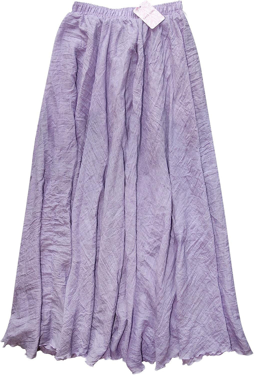 Asher Women's Bohemian Style Elastic Waist Band Cotton Linen Long Maxi Skirt Dress (95CM, White) at  Women’s Clothing store