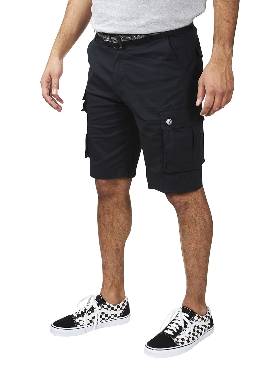 nylon cargo shorts elastic waist