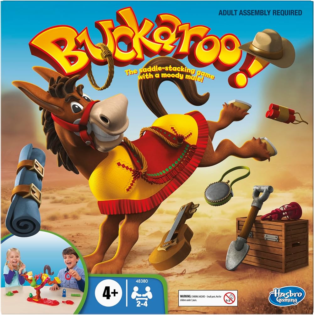 Hasbro Buckaroo New Version Game 2015 Nylon Mule 4-5 Years 2-4 Players