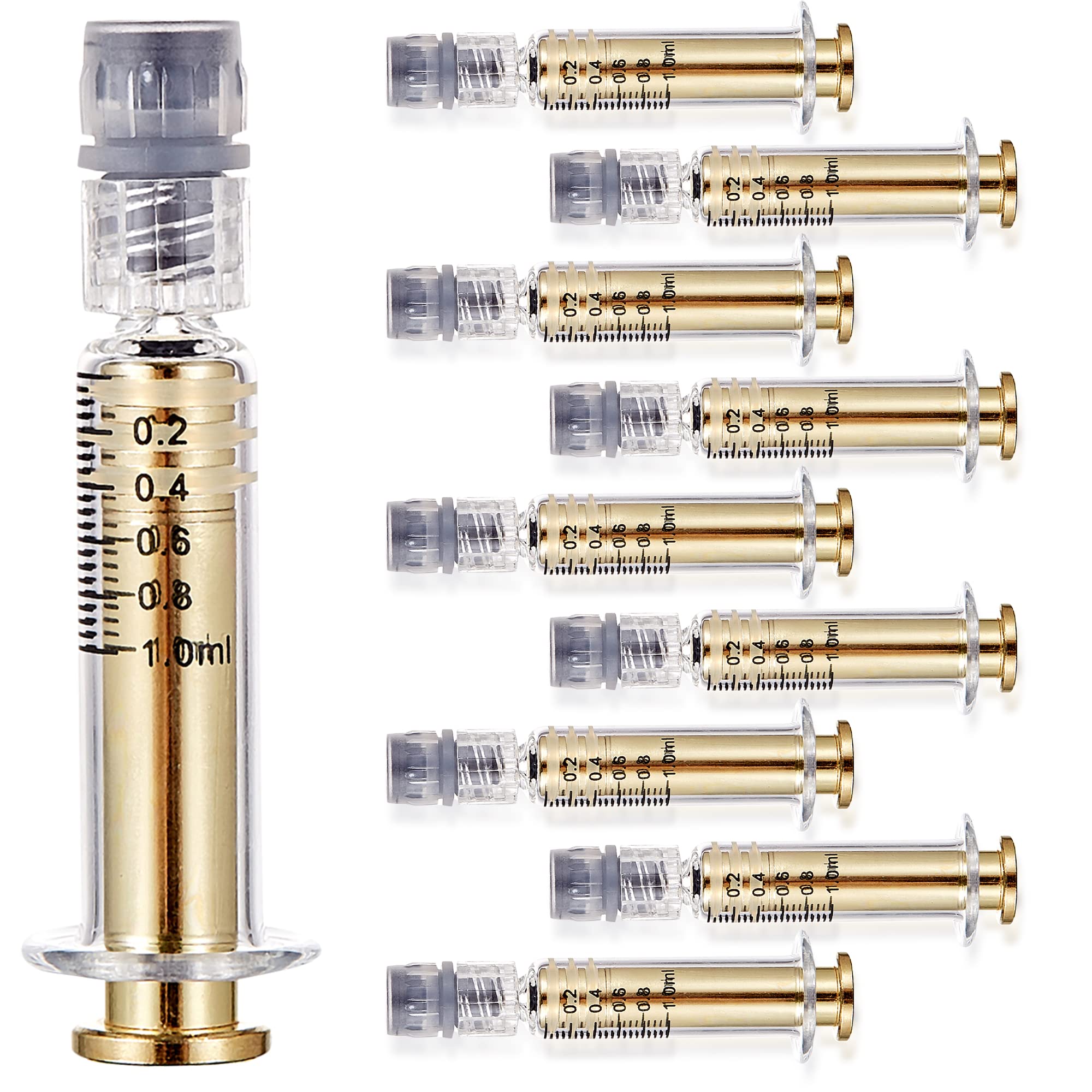 Bitomic 1ML Borosilicate Glass Syringe with Golden