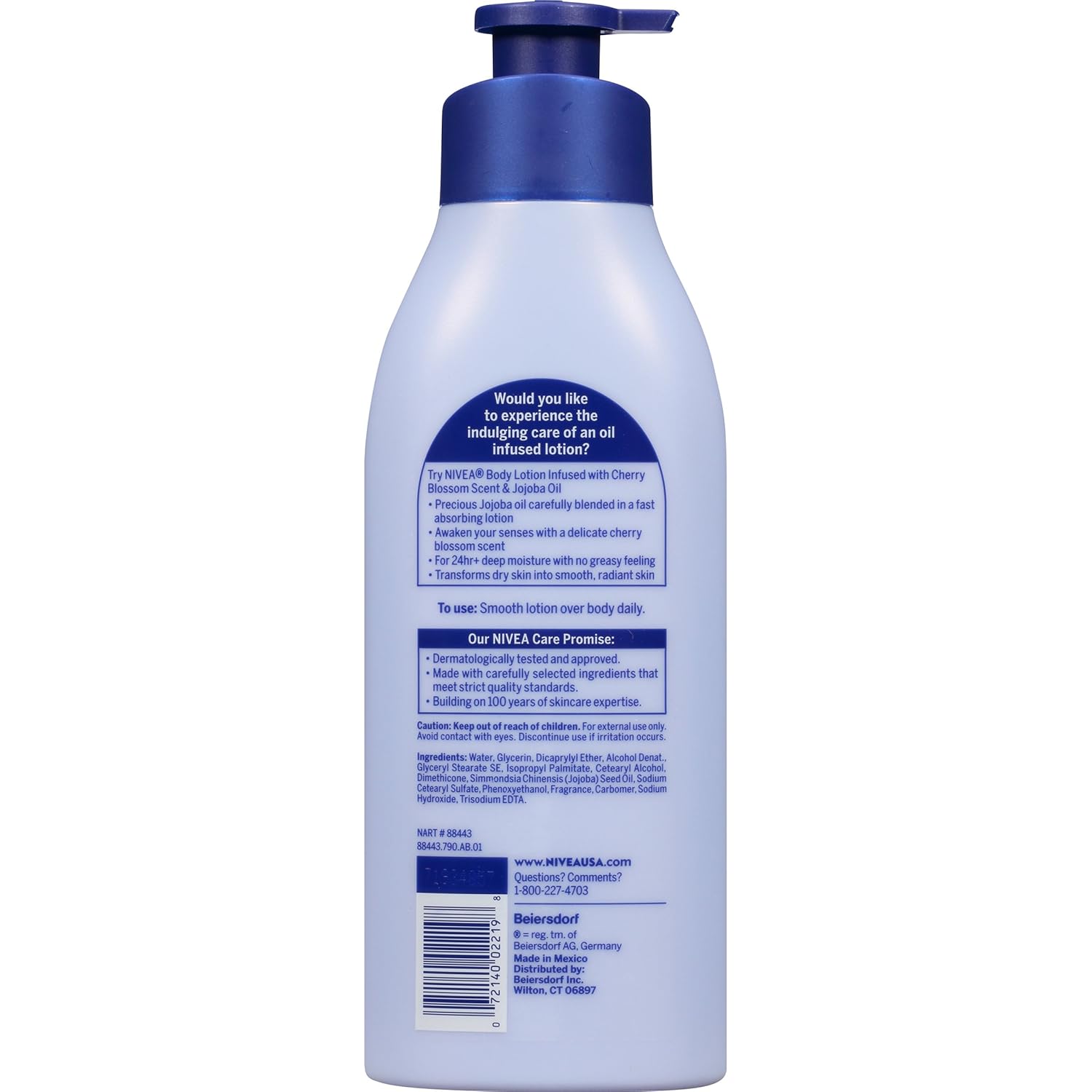 NIVEA Oil Infused Body Lotion Cherry Blossom and Jojoba Oil, 16.9 Fluid Ounce : Beauty