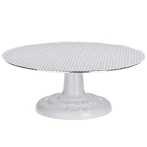 Ateco 612 Revolving Cake Decorating Stand, 12" Round, Cast Iron Base with 1/8" Aluminum Top