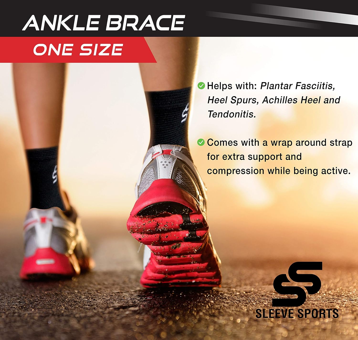 Ankle Brace for Plantar Fasciitis Support - Women & Men – Pain Relief Foot Sleeve (Single): Sports & Outdoors