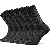 Ortis Men's Extra-Fine Merino Wool Cushioned Crew Socks with Light Weight Moisture Control Comfy for Men Outdoor Hiking Hiker