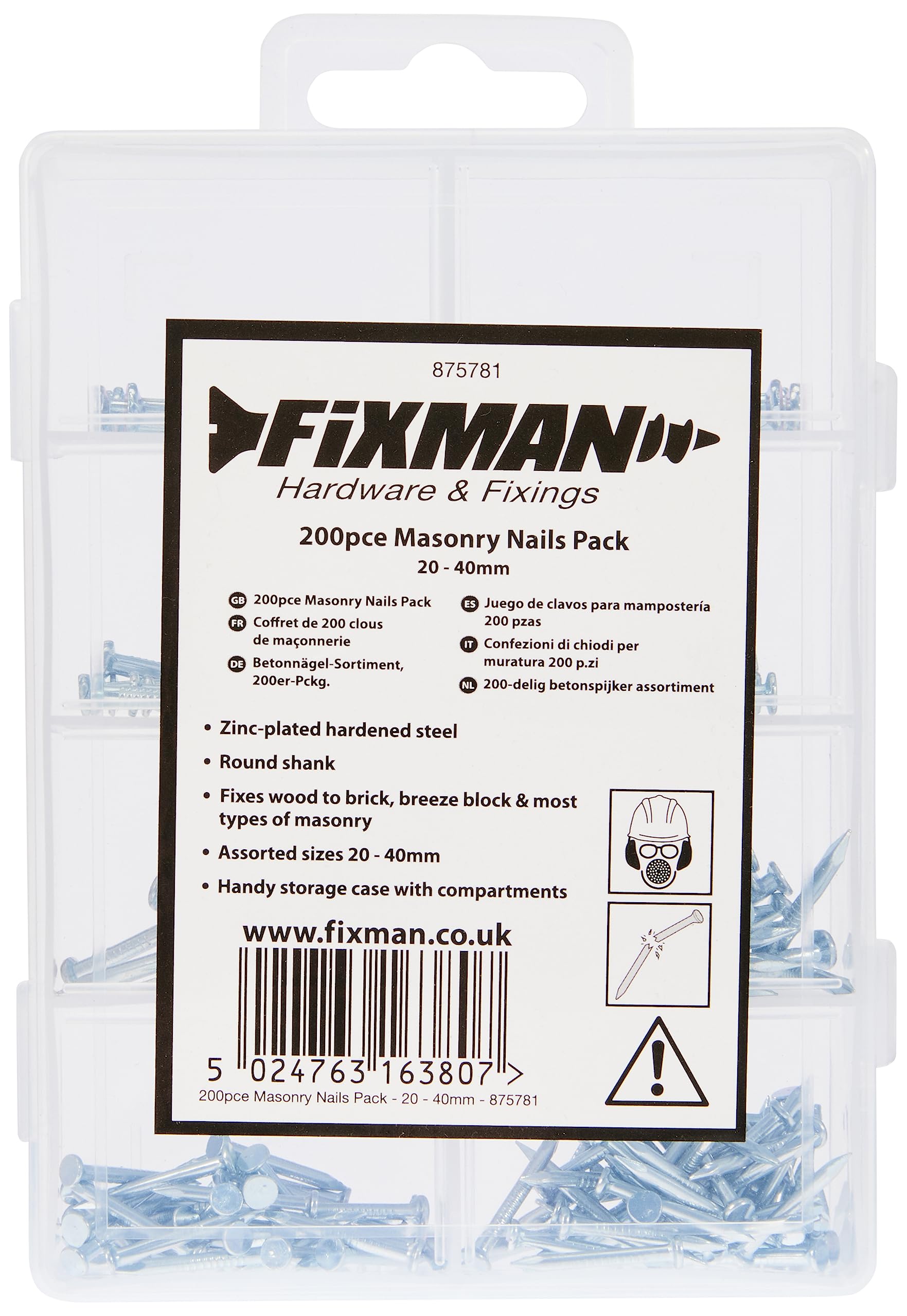 Fixman 875781 Masonry Nails Pack 200pce