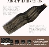 GOO GOO Tape In Hair Extensions 14inch 25g 10pcs 1B/16/1B Black to Blonde view 7