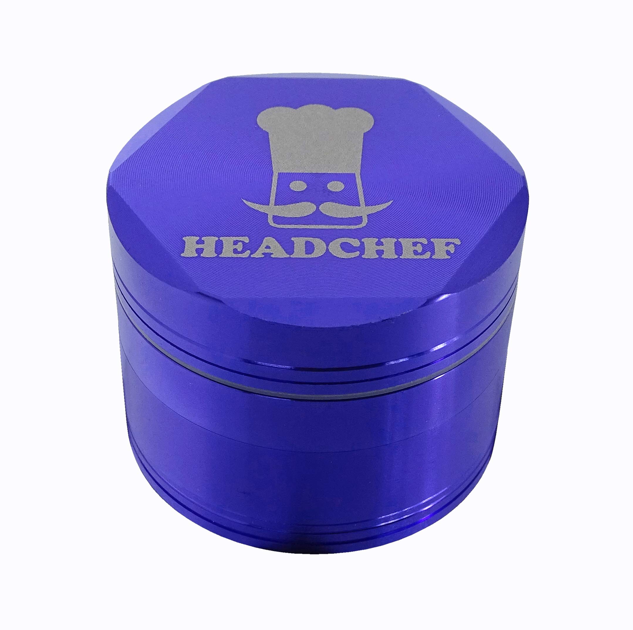 Headchef Hexcellence Metal Herb Grinder with Sifter Scraper – 4 Piece Grinder, 55mm Purple