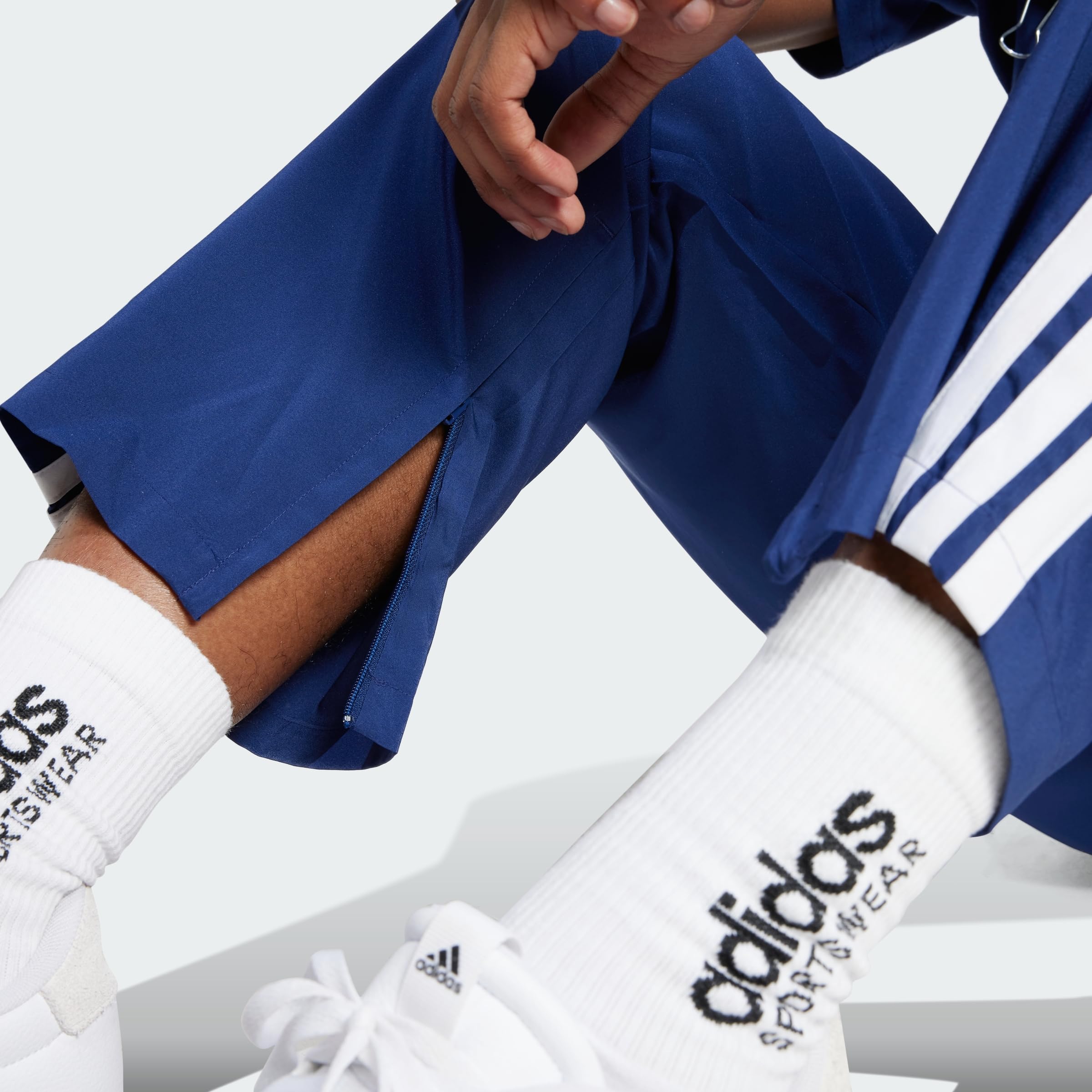 adidas Herren Essential Three Stripes Stanford Open Hem Pants, Dark Blue/White, S 3