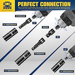 BLACKROBOT 1/2" Drive Impact Socket Set Glossy