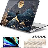 May Chen Compatible with MacBook Air 13 inch Release 2021 2020 2019 2018 (Models: M1 A2337/A2179/A1932), Plastic Hard Shell Case for MacBook Air 13 with Retina Display & Touch ID, Starry Mountain