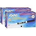 Expo 86001 Low Odor Dry Erase Marker, Black; Fine Tip, Quick-Drying Ink, 2 Packs of 12 Markers, 24 Markers Total