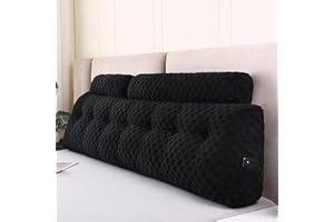 Gpround Wedge Headboard Pillows + A Long and Short Head Roll Pillows Bed Wedge Pillow for Headboard Large Bolster for Bed Backrest Pillows for Sitting in Bed