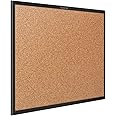 Quartet Cork Board, Bulletin Board, 4' x 3' Corkboard, Black Frame (2304B)