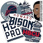 Desert Cactus Howard University Sticker Bison HU Sticker Vinyl Decals Laptop Water Bottle Car Scrapbook (T2-HBCU D)