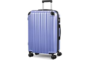 SunnyTour 28" Expandable Checked Luggage, Hard Shell Spinner Suitcase with Wheels for Business/Travel (Lavender)