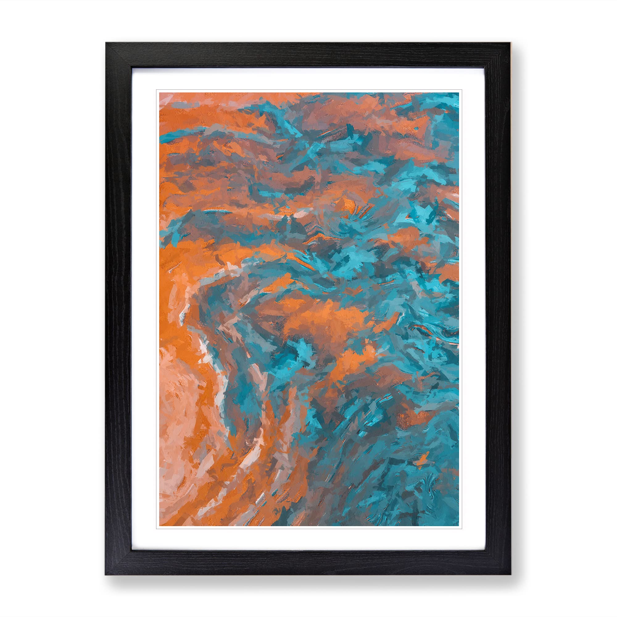 Invincible Abstract Framed Print | A3 Black Framed Wall Art | Ready to Hang | Abstract Fantasy Picture | Living Room Bedroom Lounge Office