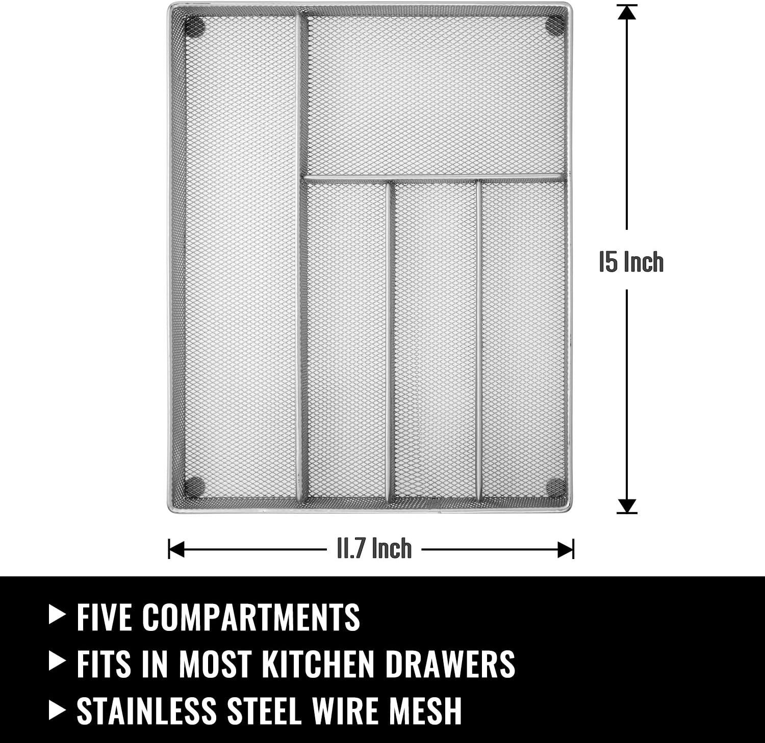  | Hiware 40-Piece Silverware Set with Organizer Tray for 8, Stainless Steel Flatware Cutlery Set For Home Kitchen Restaurant Hotel, Mirror Polished, Dishwasher Safe: Flatware Sets