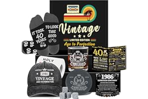 40th Birthday Gifts for Men, Unique Gift Ideas for 40th Birthday Men Who Have Everything, 1986 40 Year Old Birthday Gift Bask