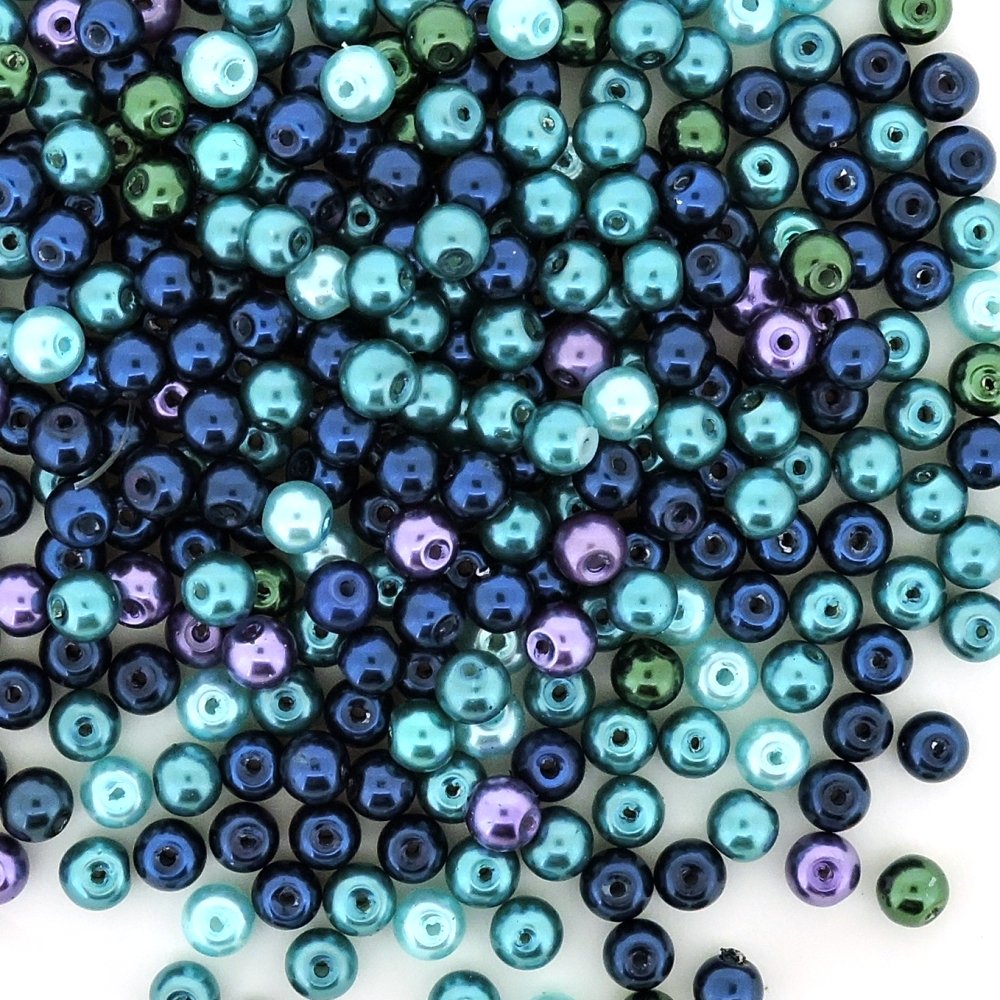 Beads Direct USA's Glass Pearls Mix 200pcs 6mm - Ocean Mix