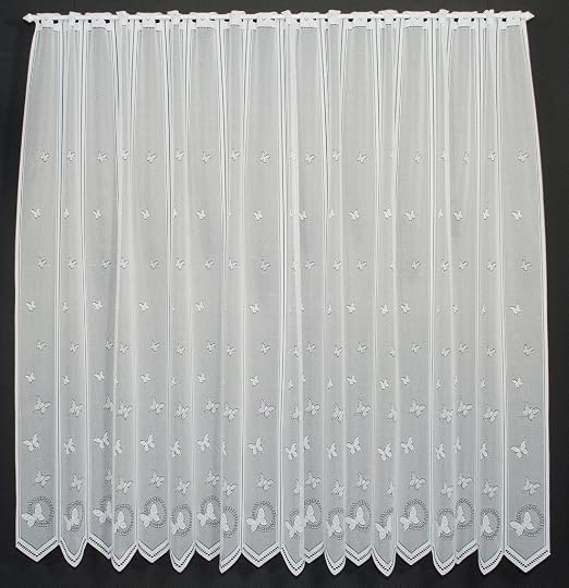 Scheibengardine Schmetterlinge 180 Cm Hoch Breite Der Gardine